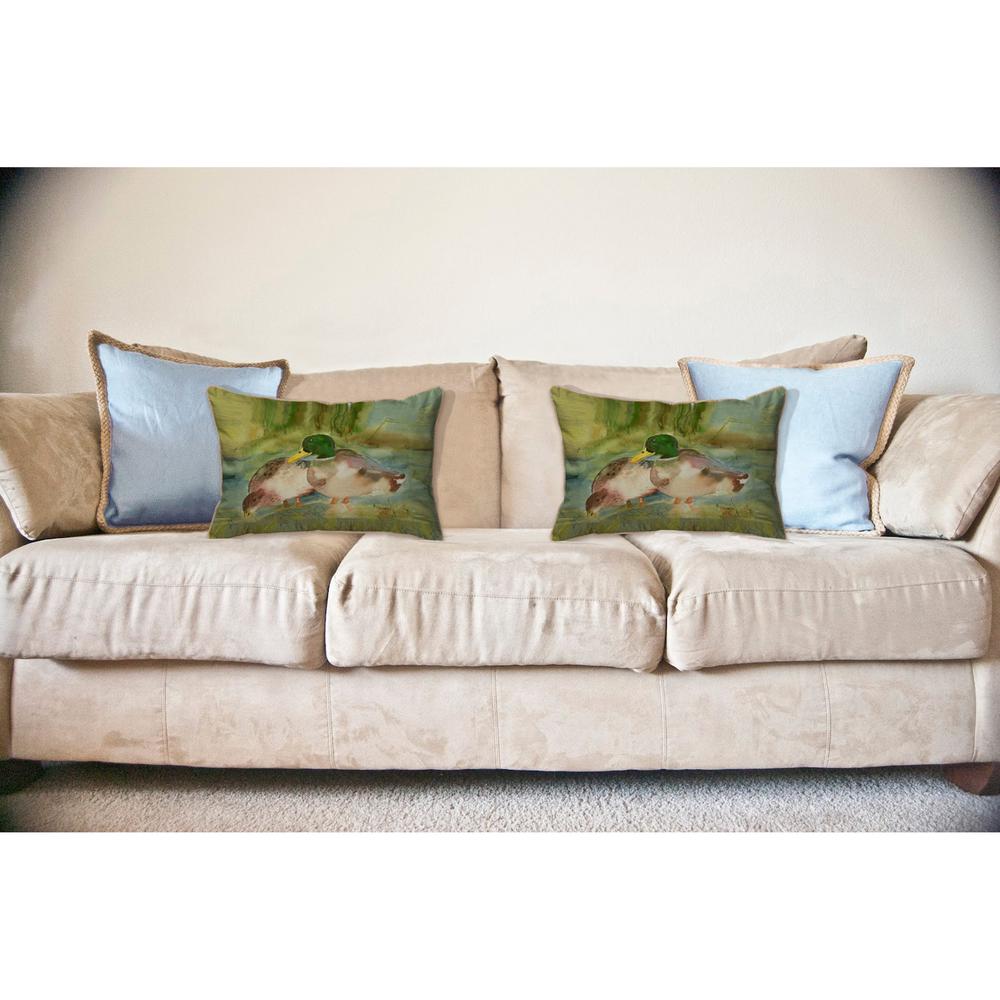 Mallards Large Indoor/Outdoor Pillow 16x20. Picture 3