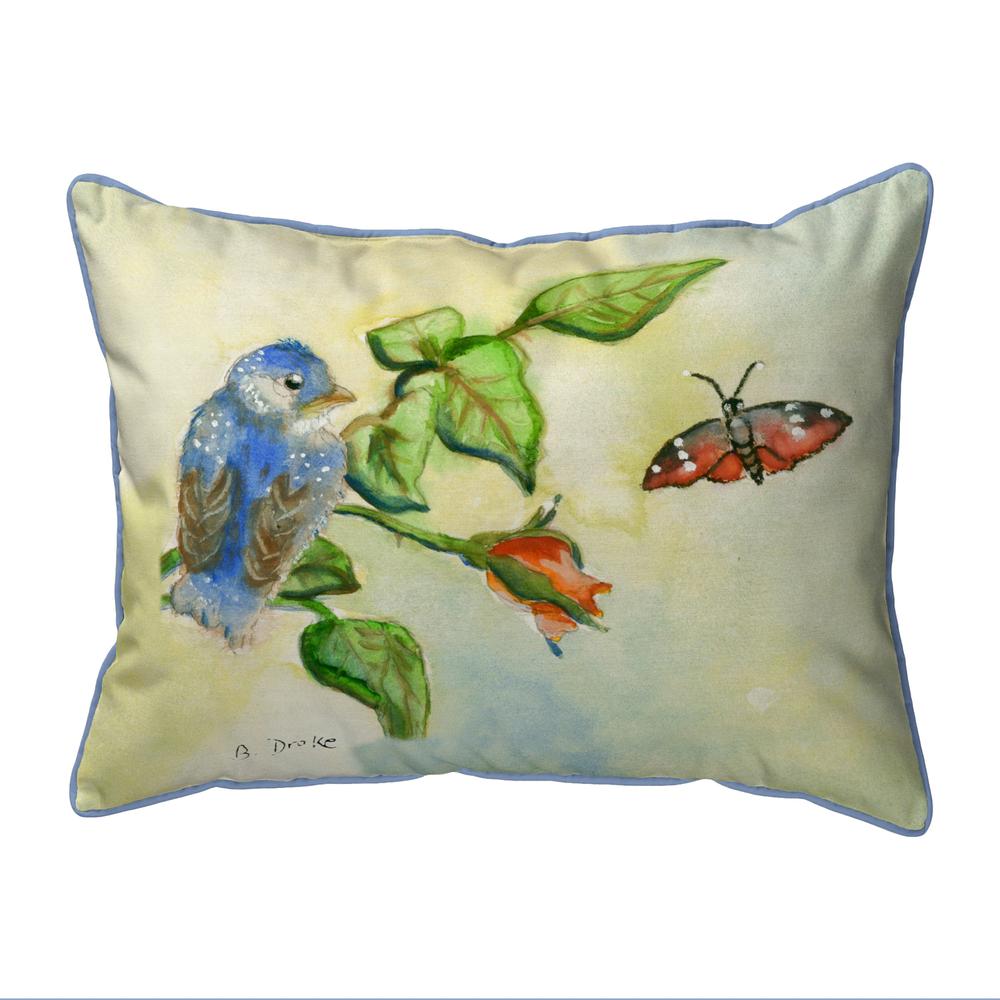 Blue Bird Large Indoor/Outdoor Pillow 16x20. Picture 1