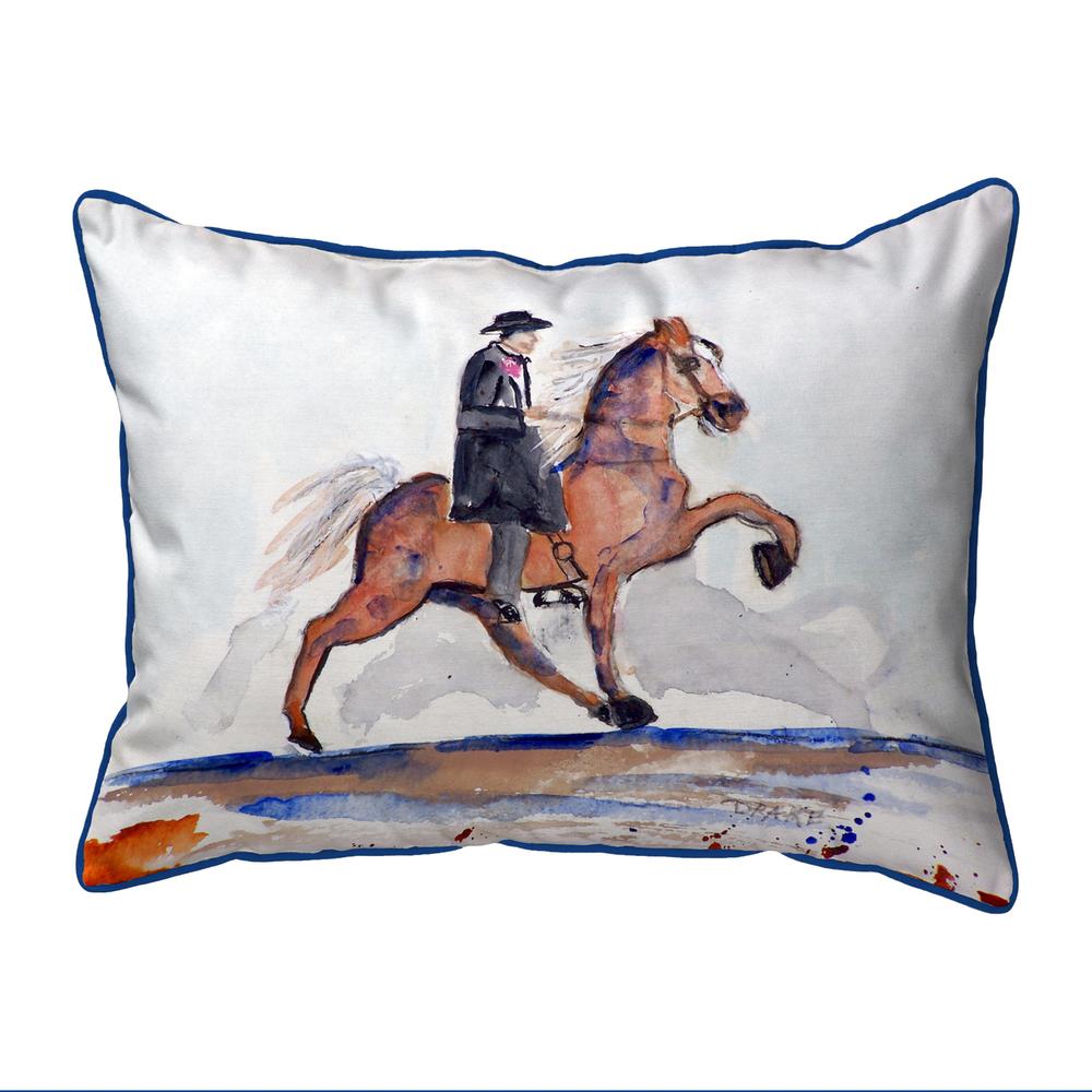 Brown Walking Horse Large Indoor/Outdoor Pillow 16x20. Picture 1