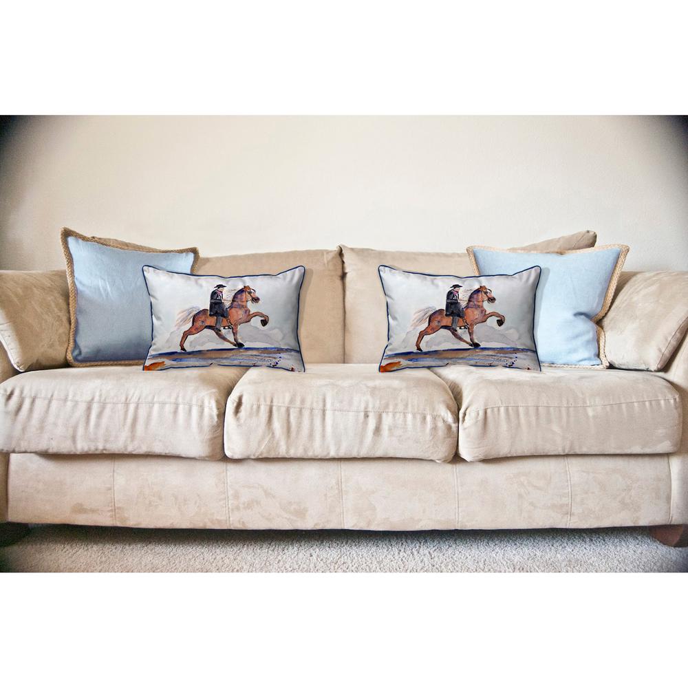Brown Walking Horse Large Indoor/Outdoor Pillow 16x20. Picture 3