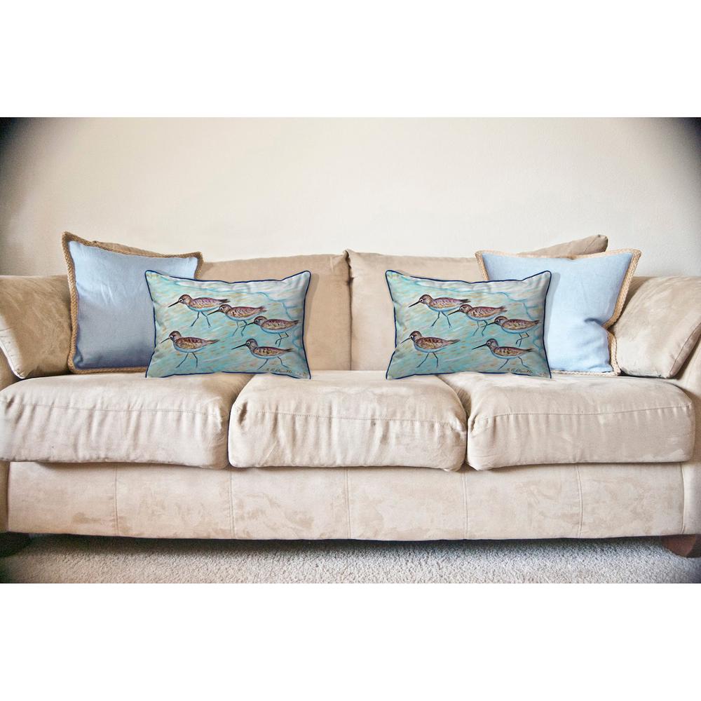 Sandpipers Large Indoor/Outdoor Pillow 16x20. Picture 3