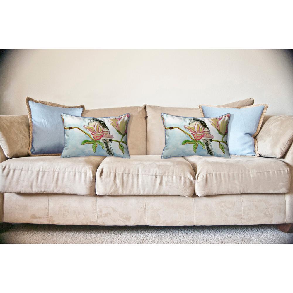 Mockingbird & Berries Large Indoor/Outdoor Pillow 16x20. Picture 2