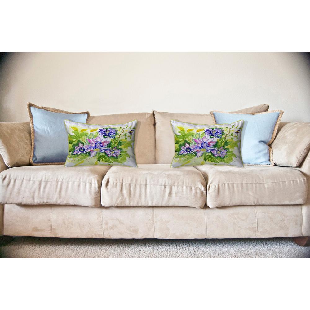 Clematis Large Indoor/Outdoor Pillow 16x20. Picture 3