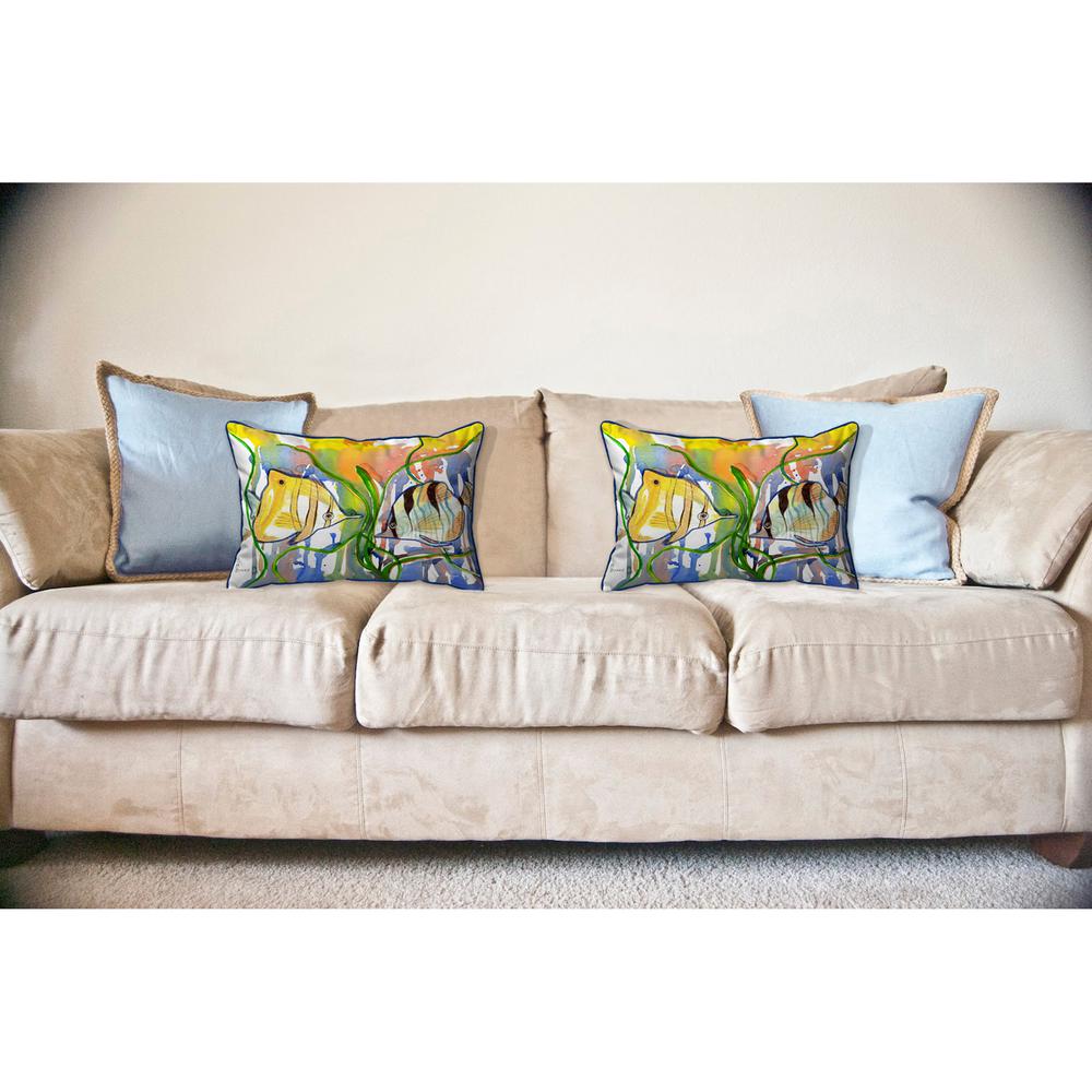 Angel Fish Large Indoor/Outdoor Pillow 16x20. Picture 3