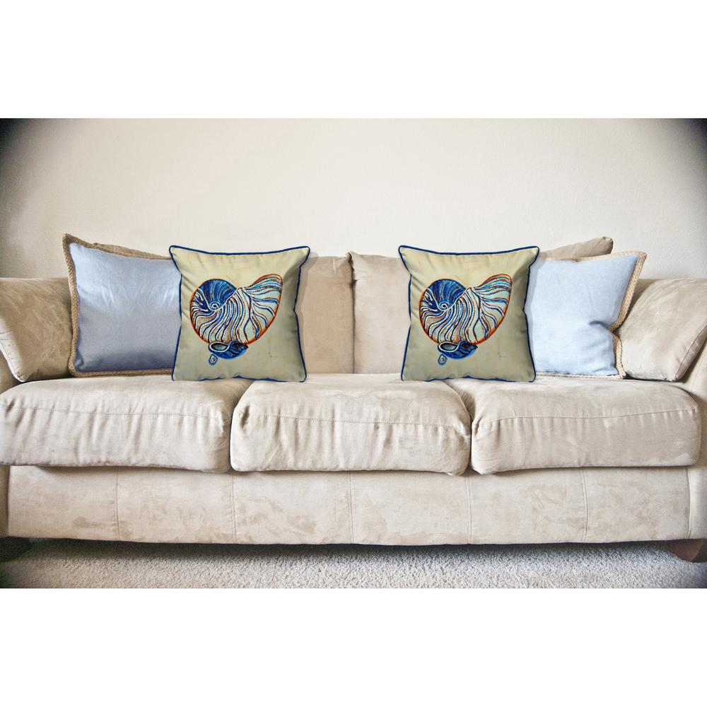 Betsy's Nautilus Large Indoor/Outdoor Pillow 18x18. Picture 3