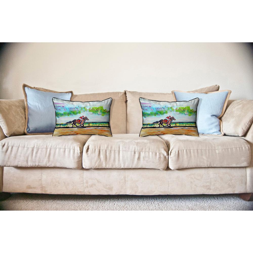 Inside Track Large Indoor/Outdoor Pillow 16x20. Picture 3