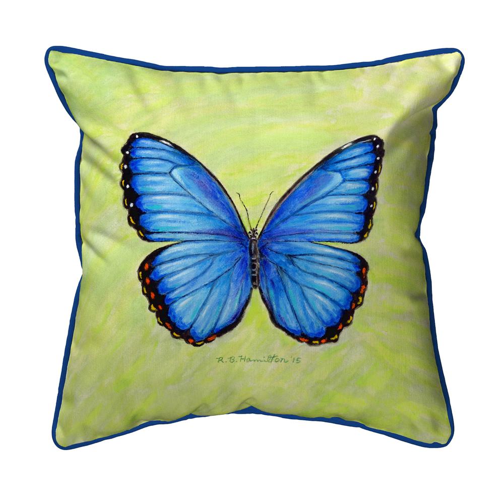 Dick's Blue Morpho Large Indoor/Outdoor Pillow 18x18. Picture 1
