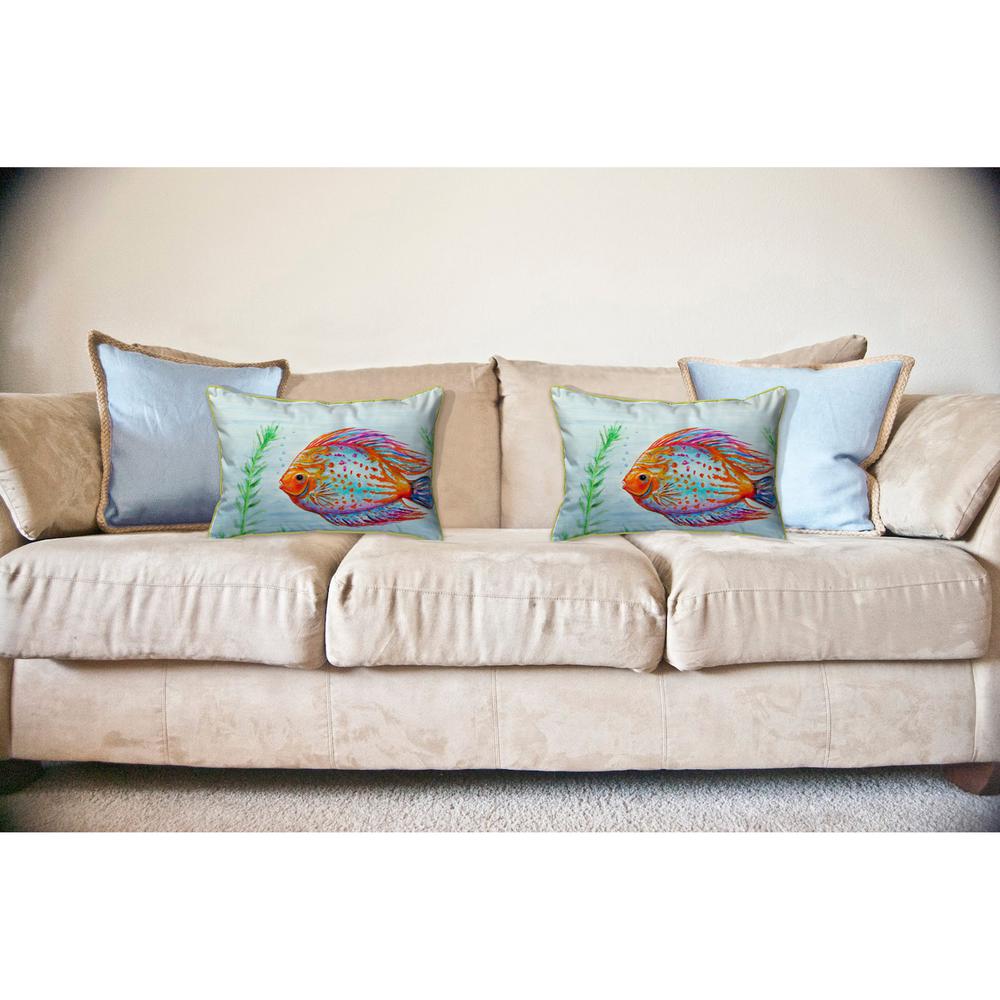 Orange Fish Large Indoor/Outdoor Pillow 16x20. Picture 3