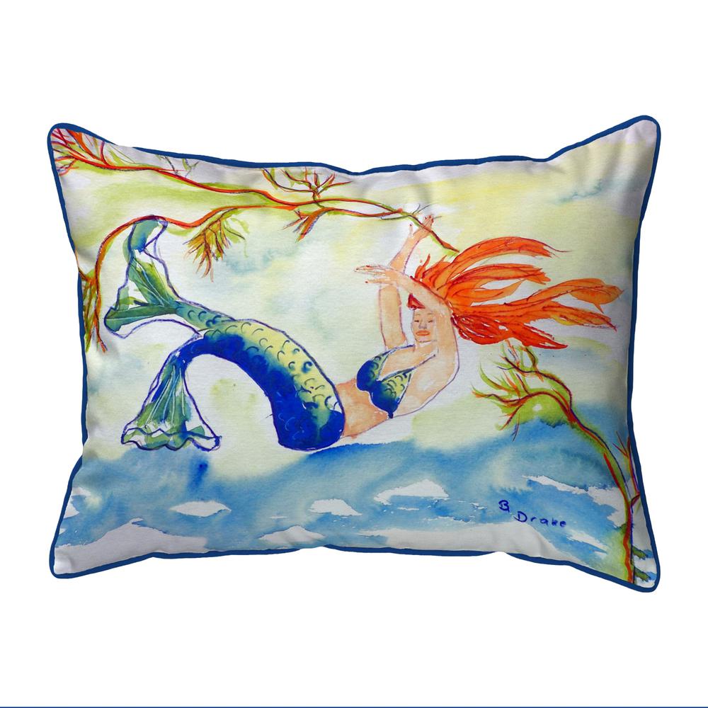 Resting Mermaid Large Indoor/Outdoor Pillow 16x20. Picture 1