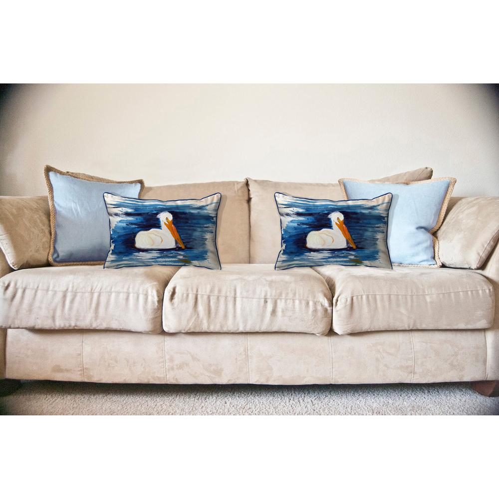 Spring Creek Pelican Large Indoor/Outdoor Pillow 16x20. Picture 3
