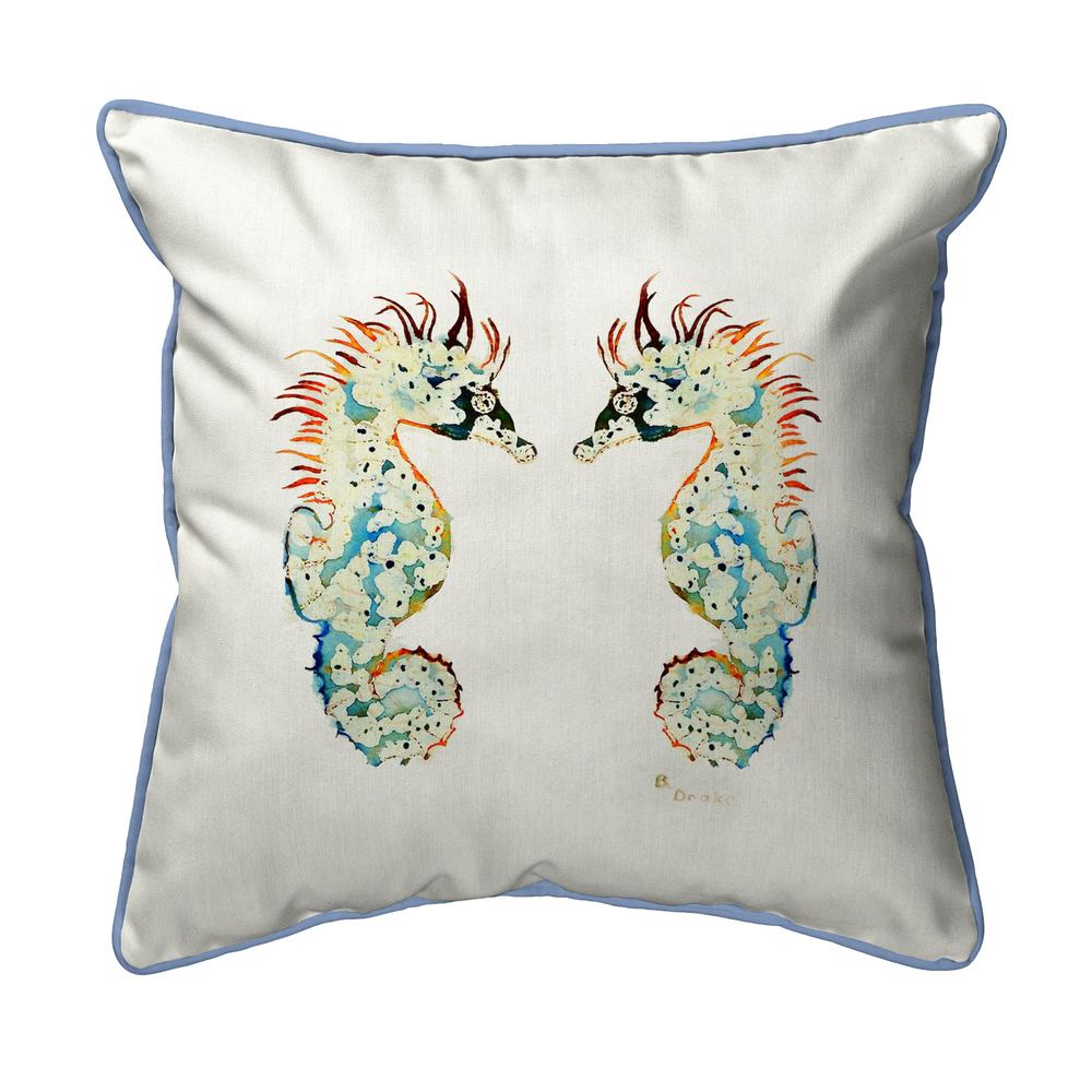 Betsy's Seahorses Large Indoor/Outdoor Pillow 18x18. Picture 1