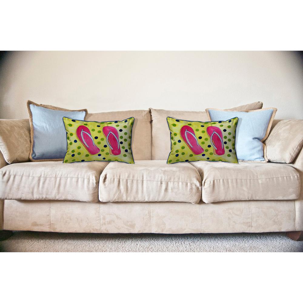 Flip Flops Large Indoor/Outdoor Pillow 16x20. Picture 3