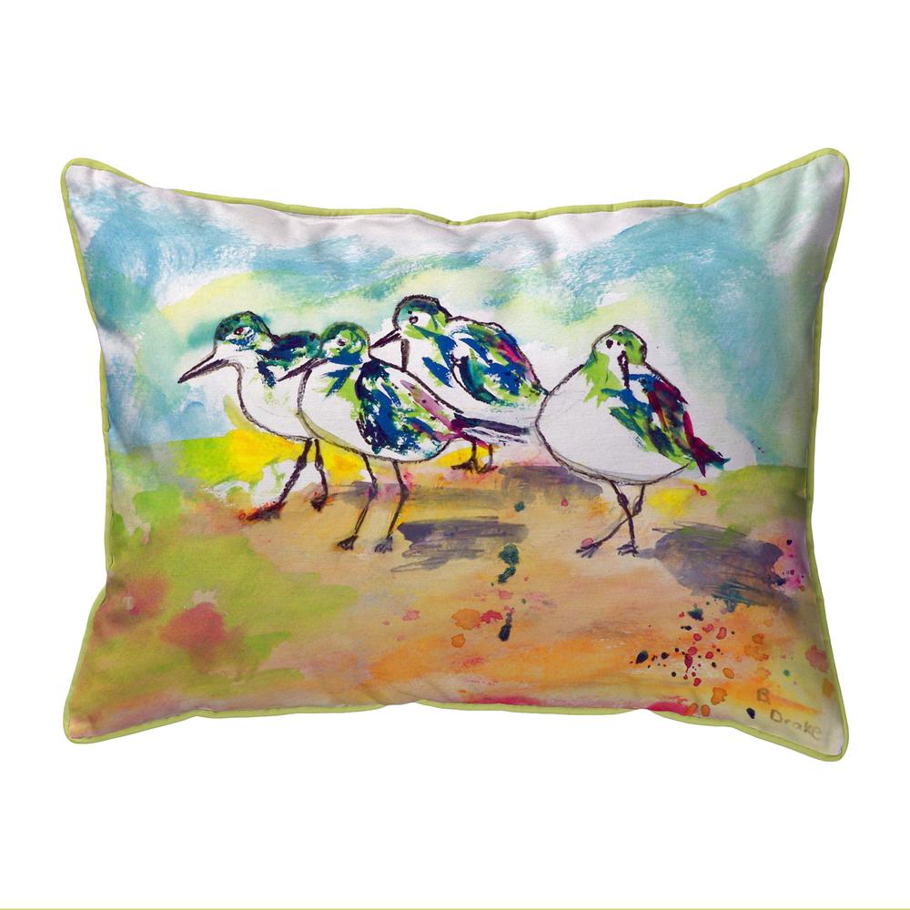 Sanderlings Large Indoor/Outdoor Pillow 16x20. Picture 1