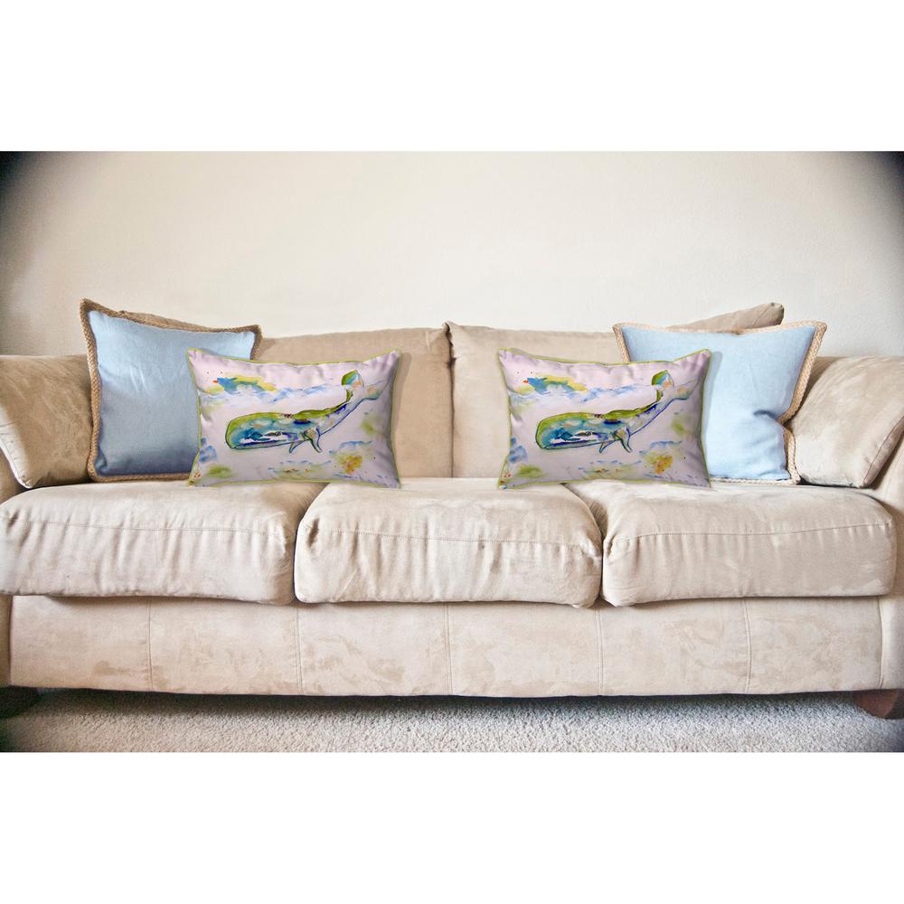 Whale Large Indoor/Outdoor Pillow 16x20. Picture 3