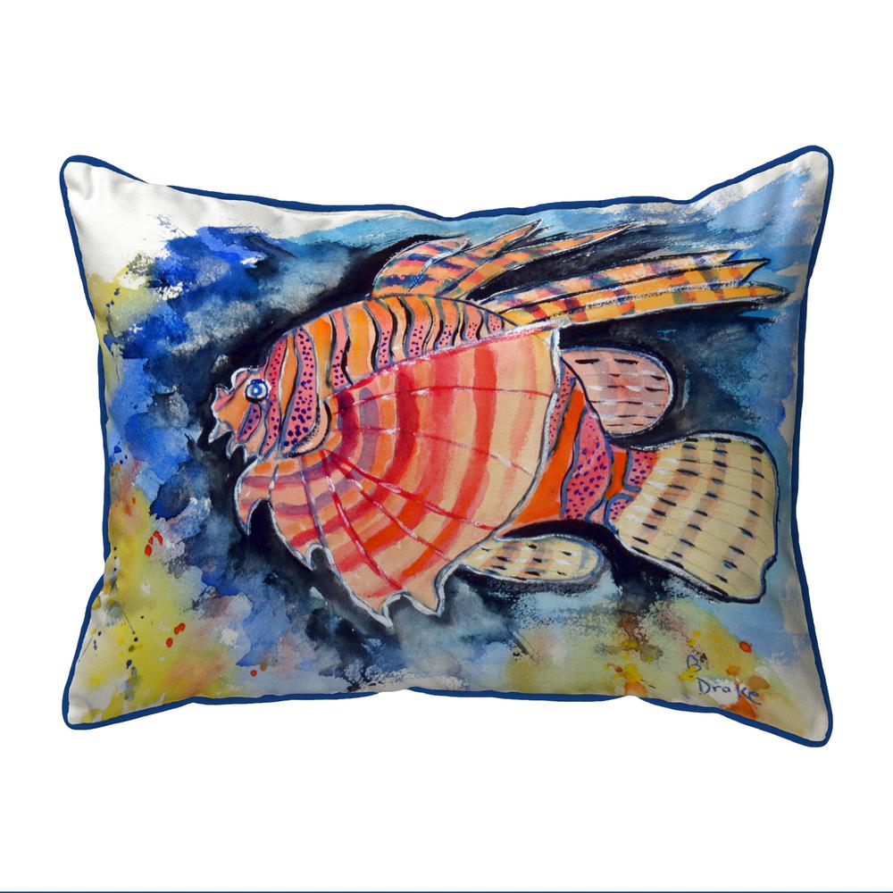 Betsy's Lion Fish Large Indoor/Outdoor Pillow 16x20. Picture 1