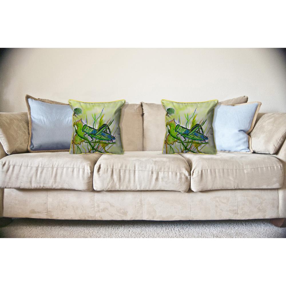 Grasshopper Large Indoor/Outdoor Pillow 18x18. Picture 3