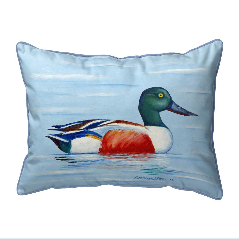 Northern Shoveler Large Indoor/Outdoor Pillow 16x20. Picture 1