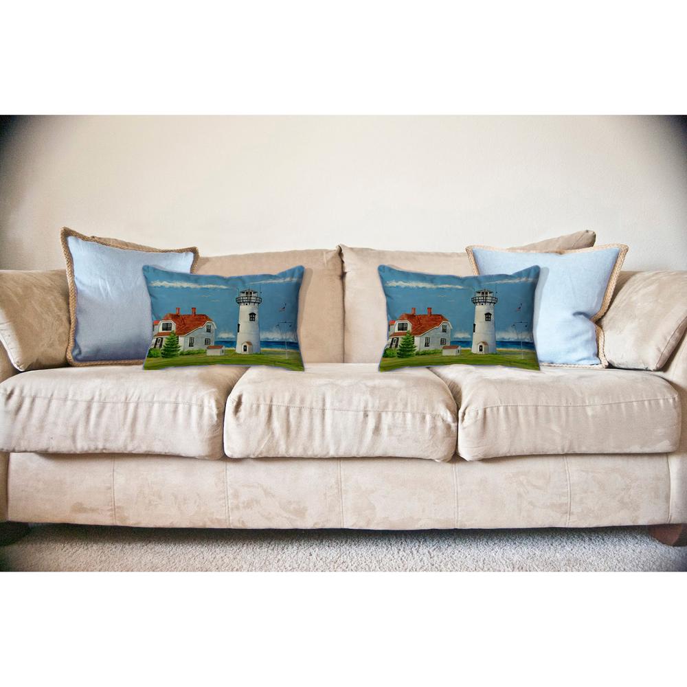 Chatham MA Lighthouse Large Indoor/Outdoor Pillow 18x18. Picture 3