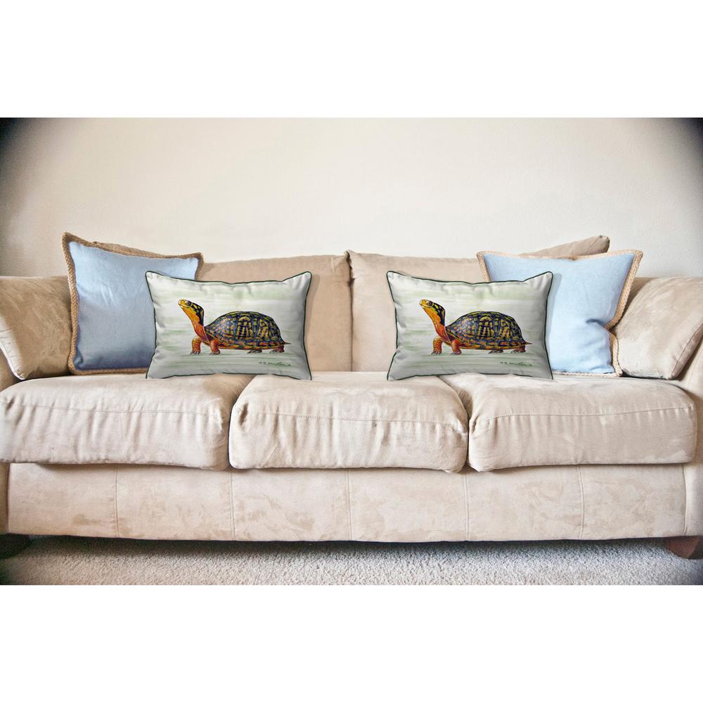 Happy Turtle Large Indoor/Outdoor Pillow 16x20. Picture 3