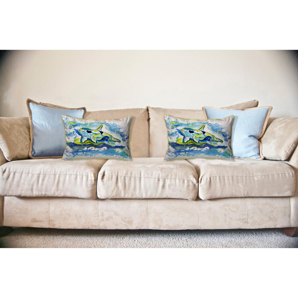Orca Large Indoor/Outdoor Pillow 16x20. Picture 3