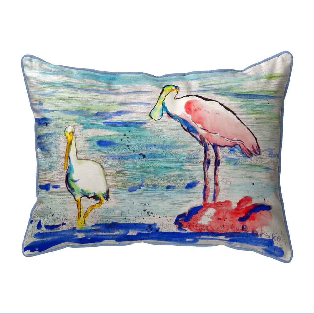 Spoonbill & Ibis Large Indoor/Outdoor Pillow 16x20. Picture 1