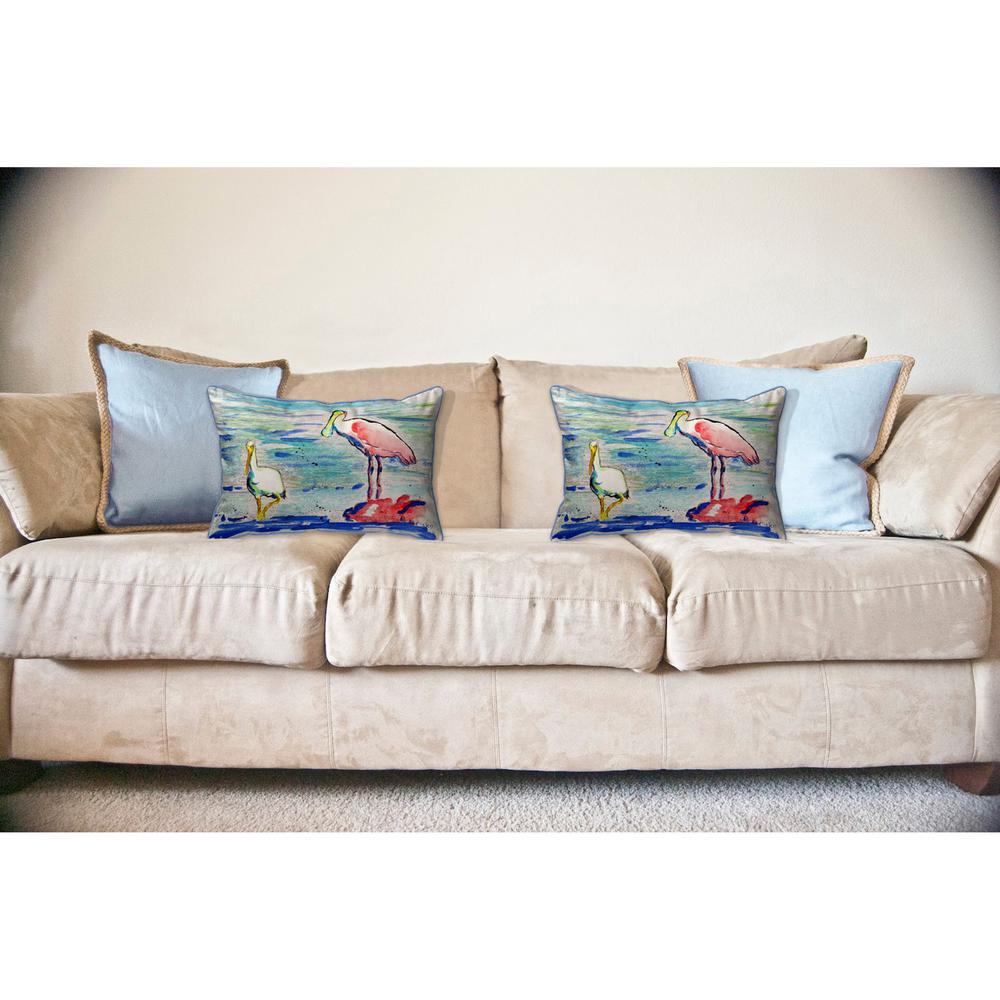Spoonbill & Ibis Large Indoor/Outdoor Pillow 16x20. Picture 3