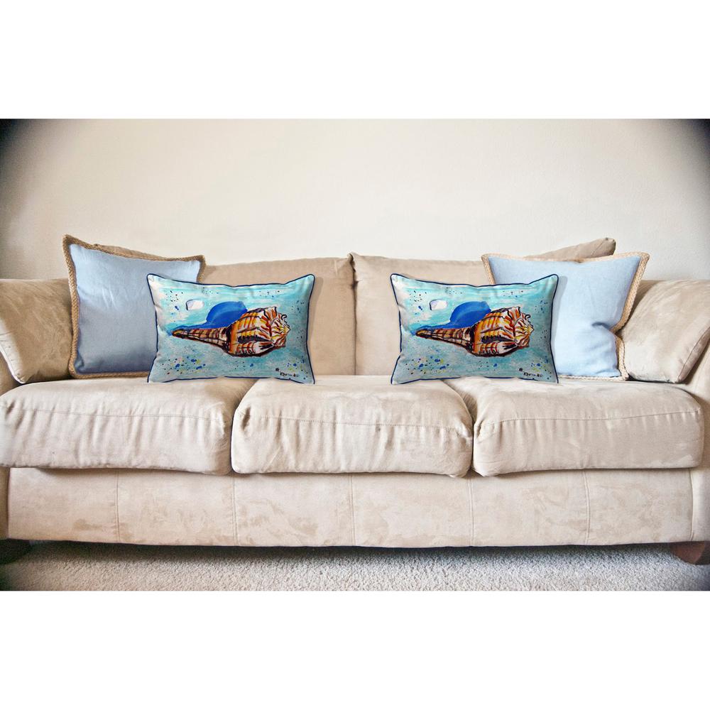Amber Shell Large Indoor/Outdoor Pillow 16x20. Picture 3