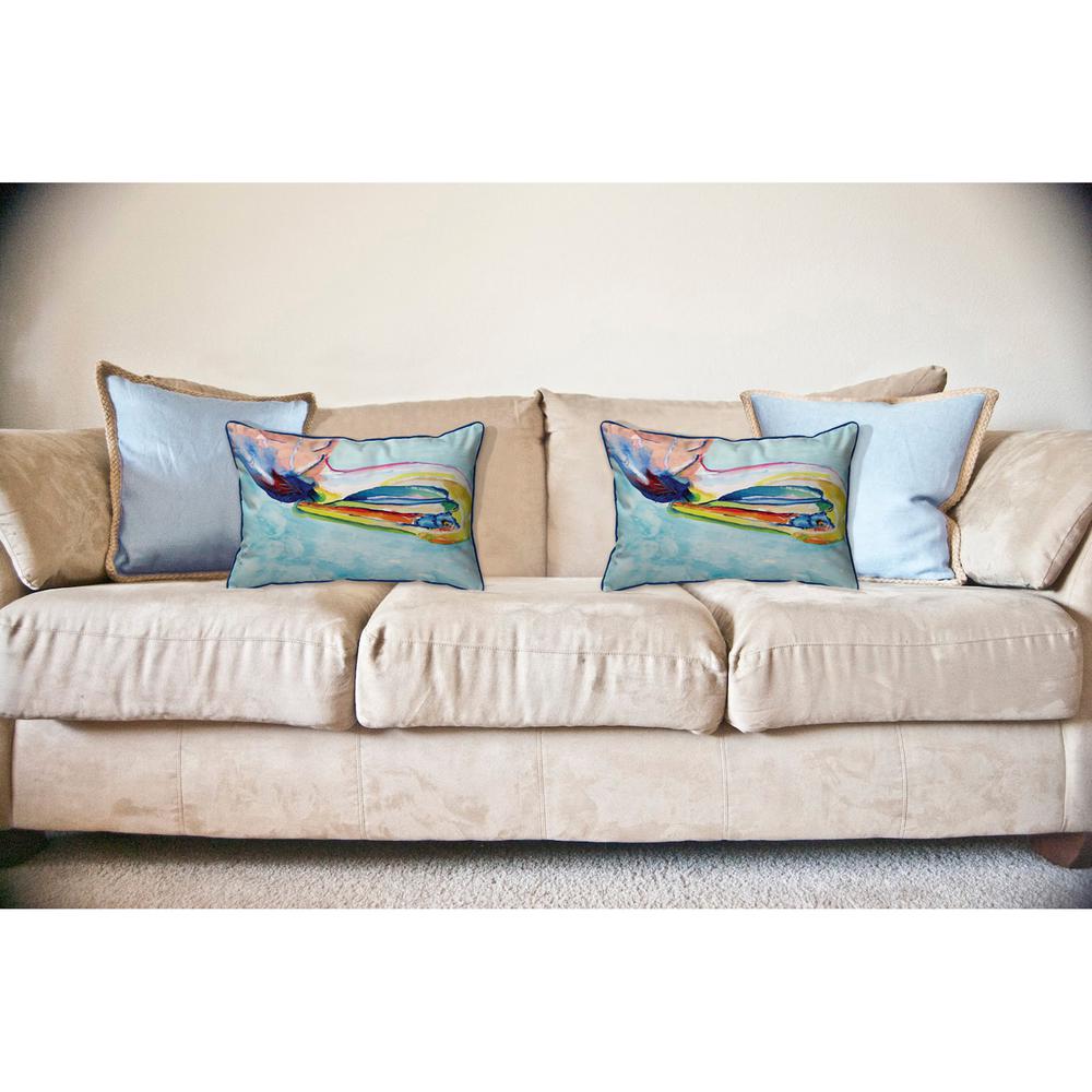 Pelican Head Large Indoor/Outdoor Pillow 16x20. Picture 3