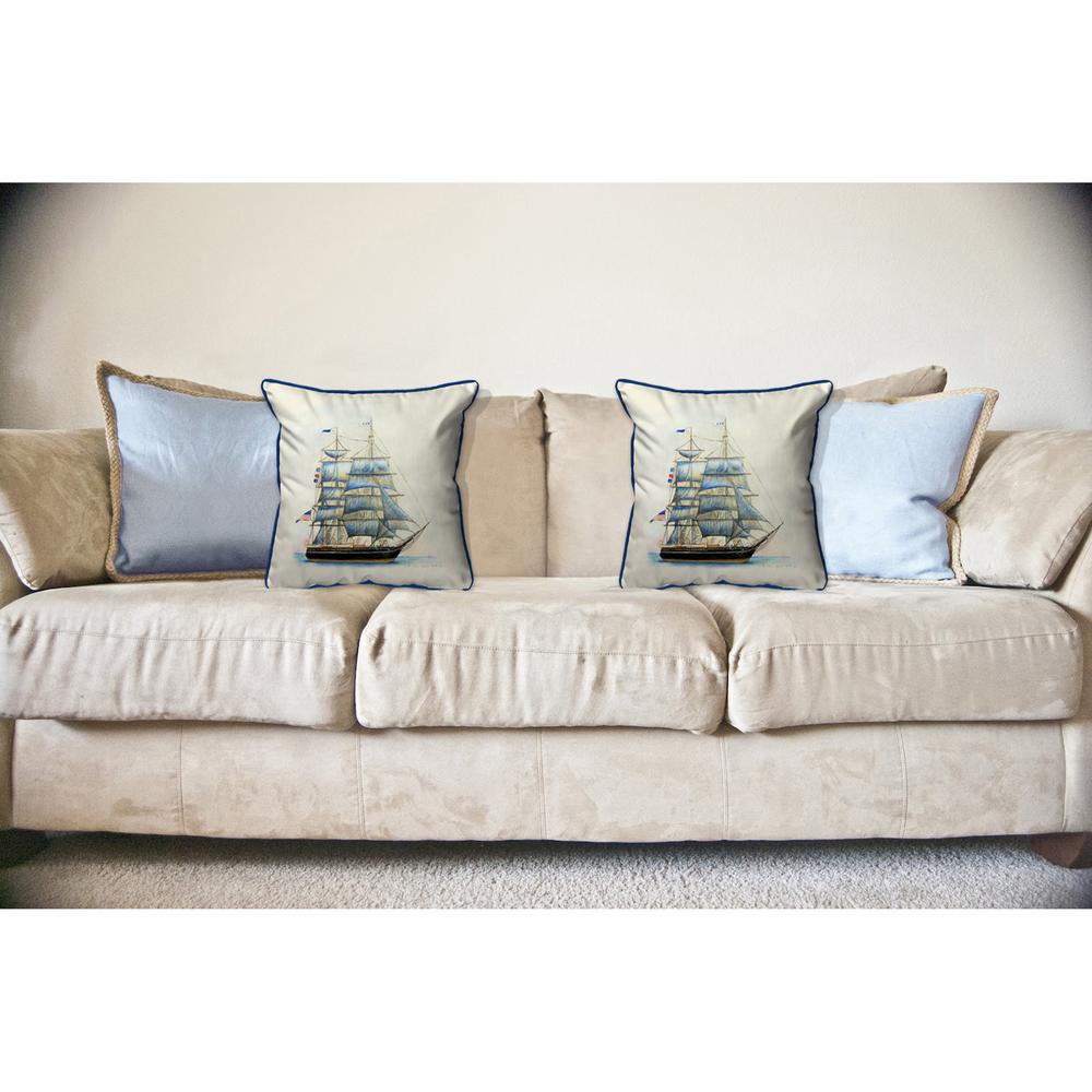 Whaling Ship Large Indoor/Outdoor Pillow 18x18. Picture 3