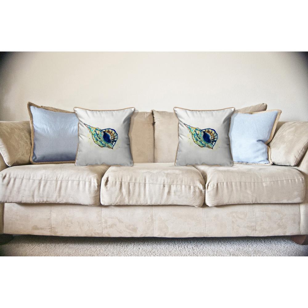 Betsy's Shell Large Indoor/Outdoor Pillow 18x18. Picture 3