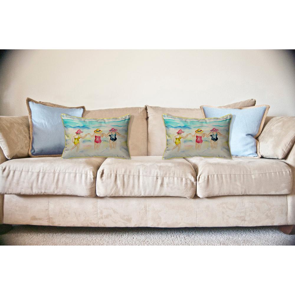 Ladies Wading Large Indoor/Outdoor Pillow 16x20. Picture 3