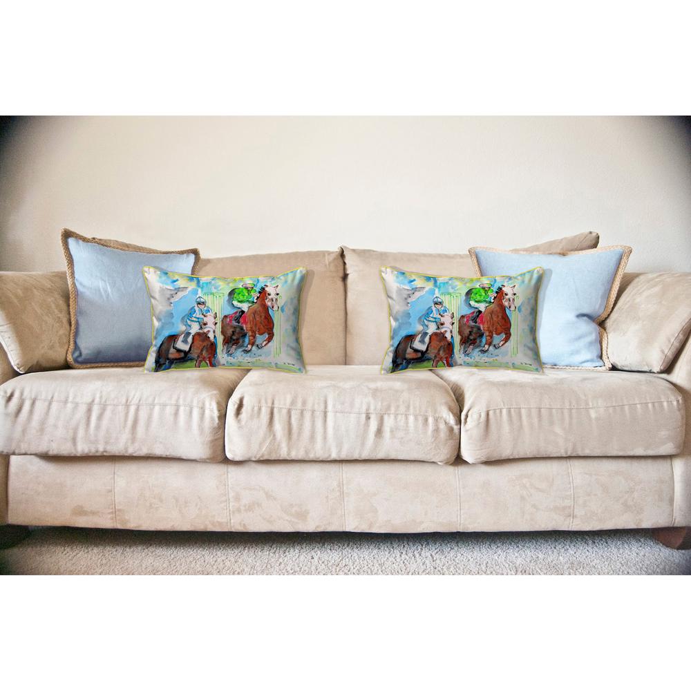 Starting Gate Large Indoor/Outdoor Pillow 16x20. Picture 3