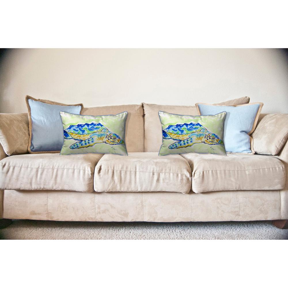 Loggerhead Turtle Large Indoor/Outdoor Pillow 16x20. Picture 3