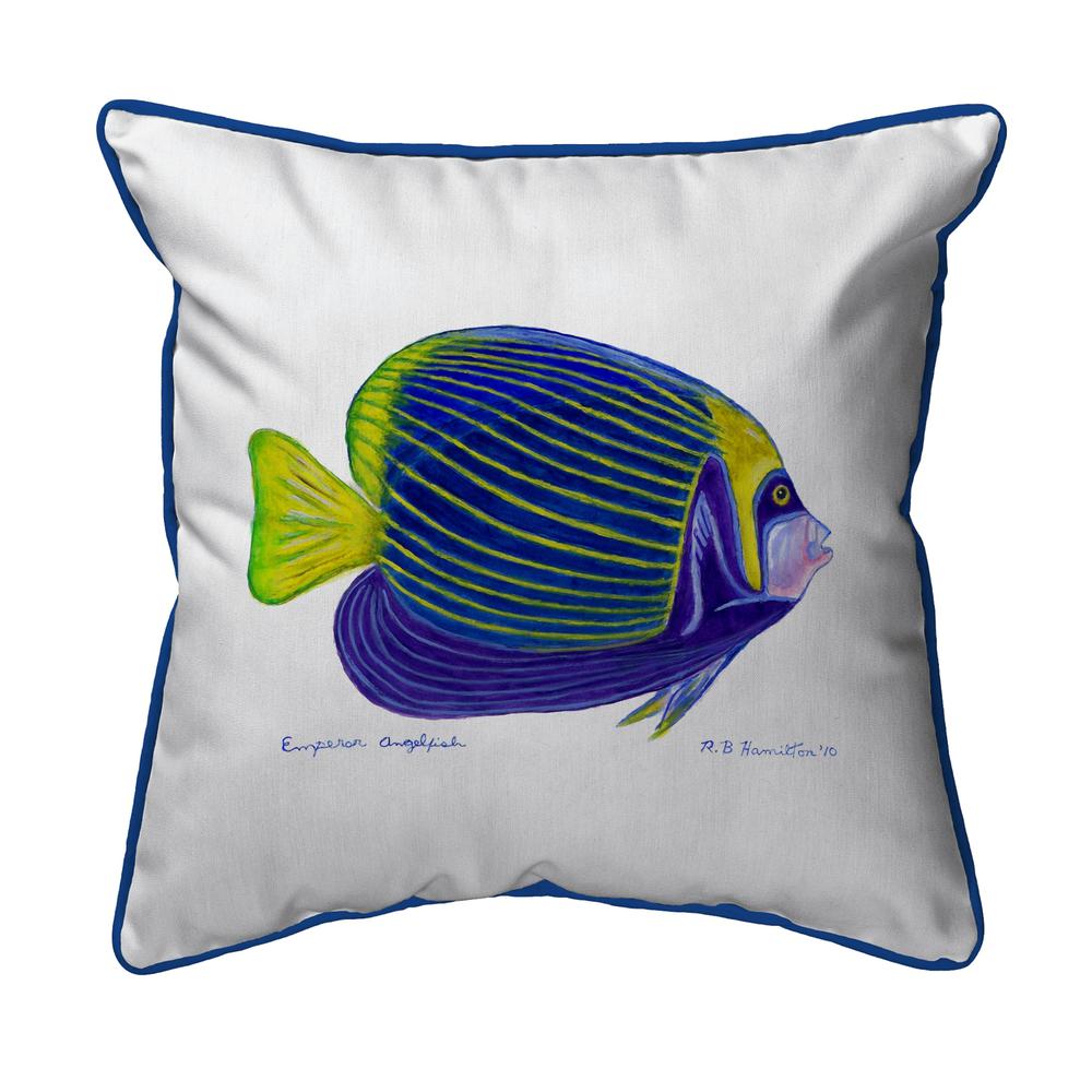 Emperor Angelfish Large Indoor/Outdoor Pillow 18x18. Picture 1