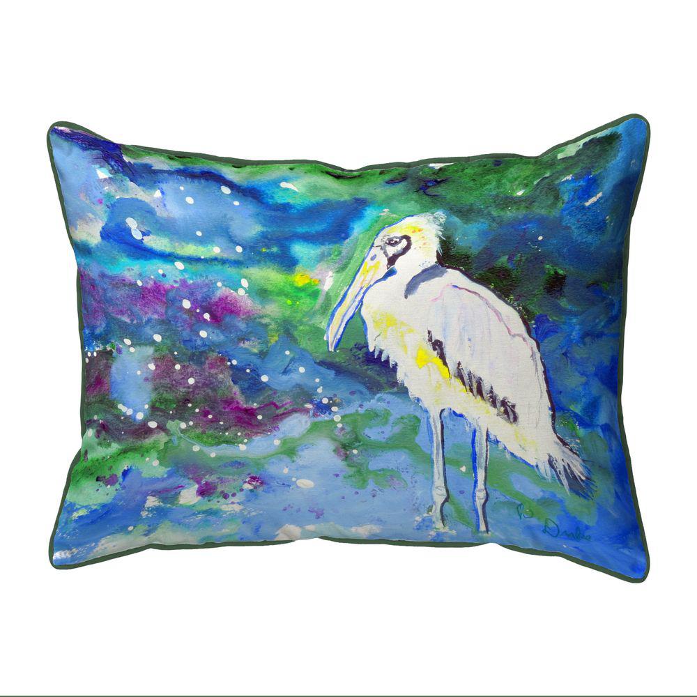 Fall Wood Stork Large Indoor/Outdoor Pillow 16x20. Picture 1