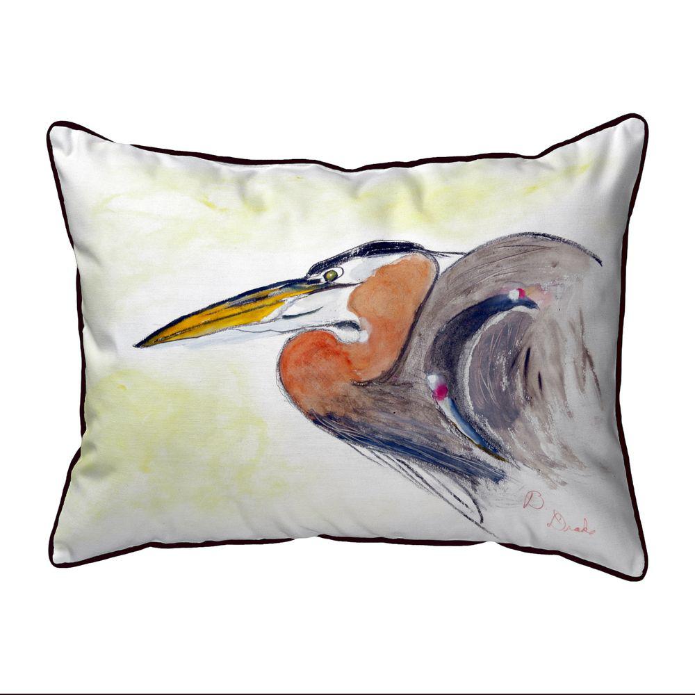 Heron Portrait Large Indoor/Outdoor Pillow 16x20. Picture 1
