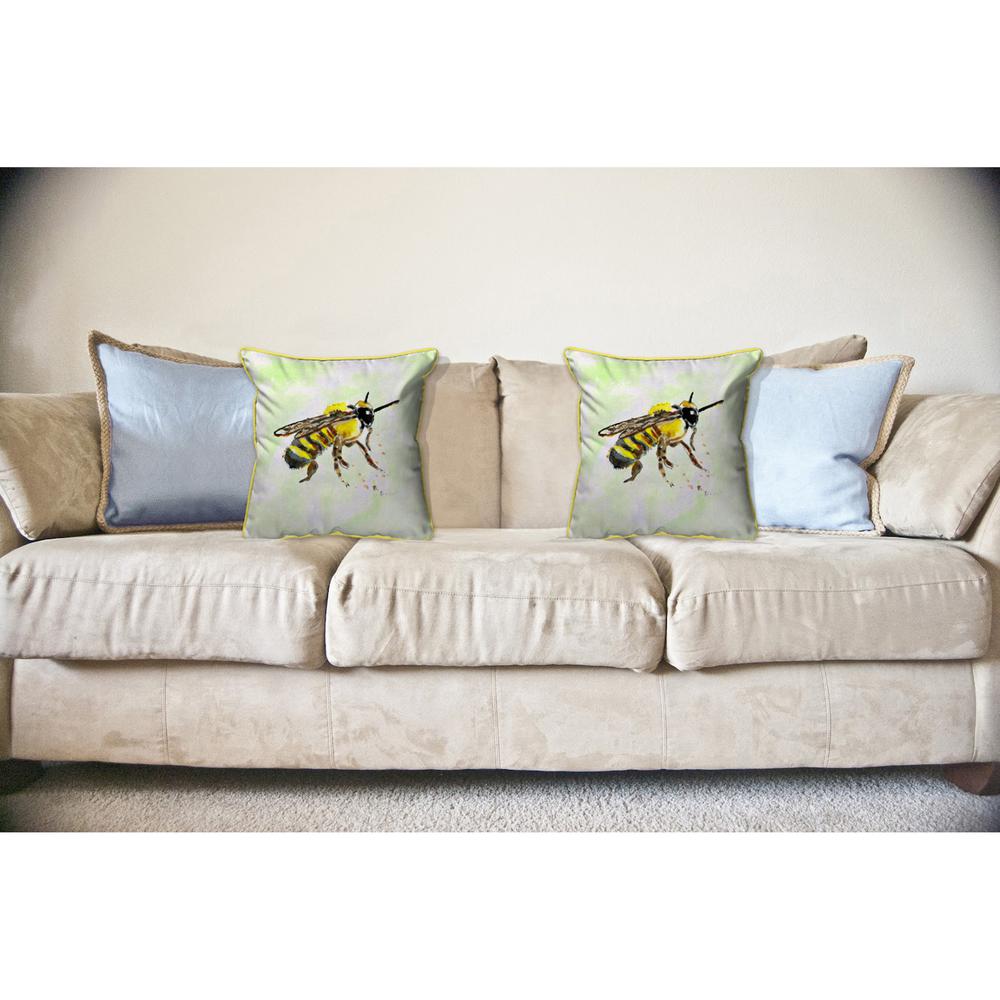 Bee Large Indoor/Outdoor Pillow 18x18. Picture 3