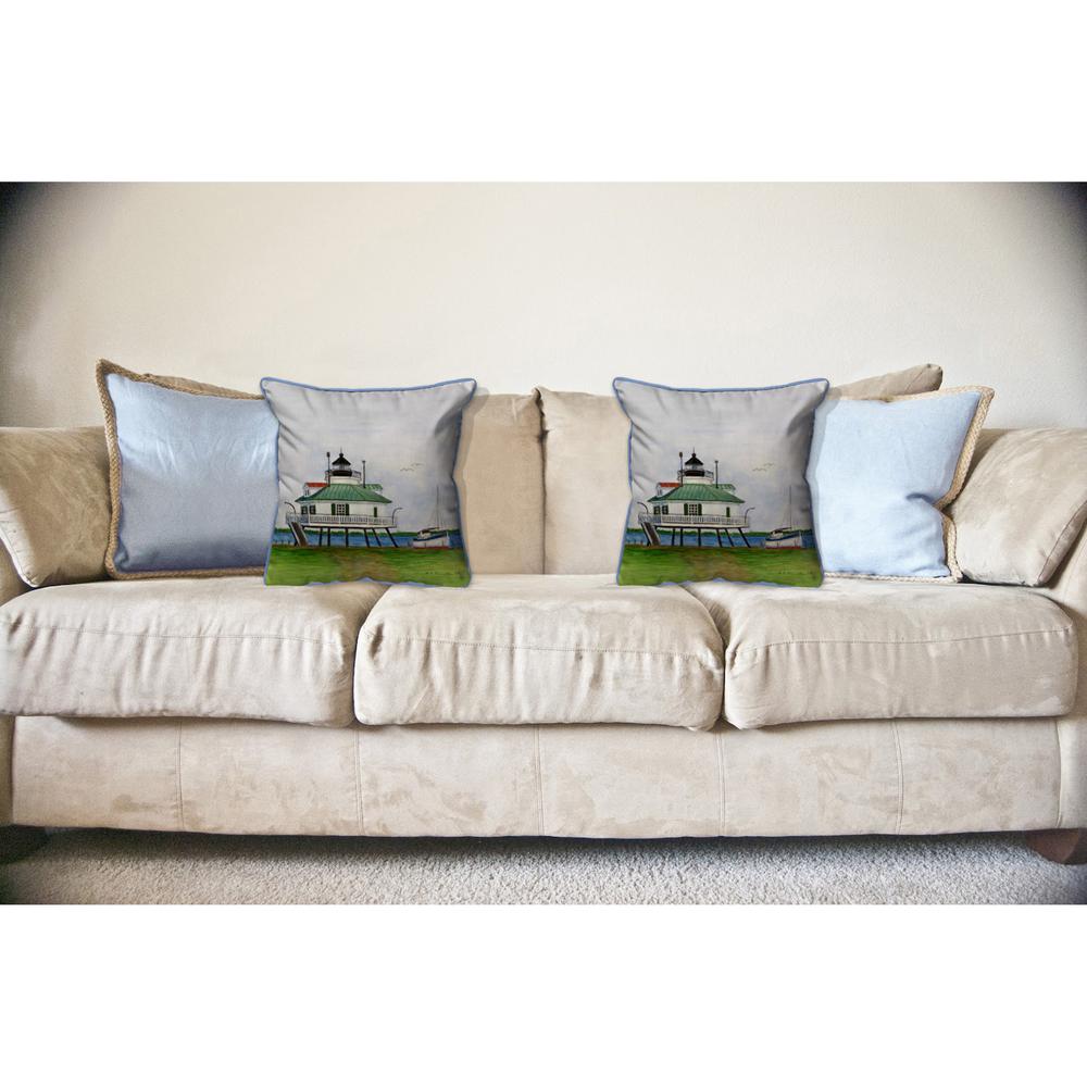 Hooper Strait Lighthouse Large Indoor/Outdoor Pillow 16x20. Picture 3