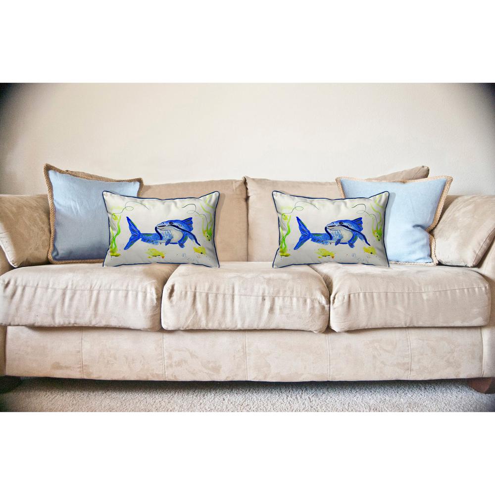 Betsy's Catfish Large Indoor/Outdoor Pillow 16x20. Picture 3