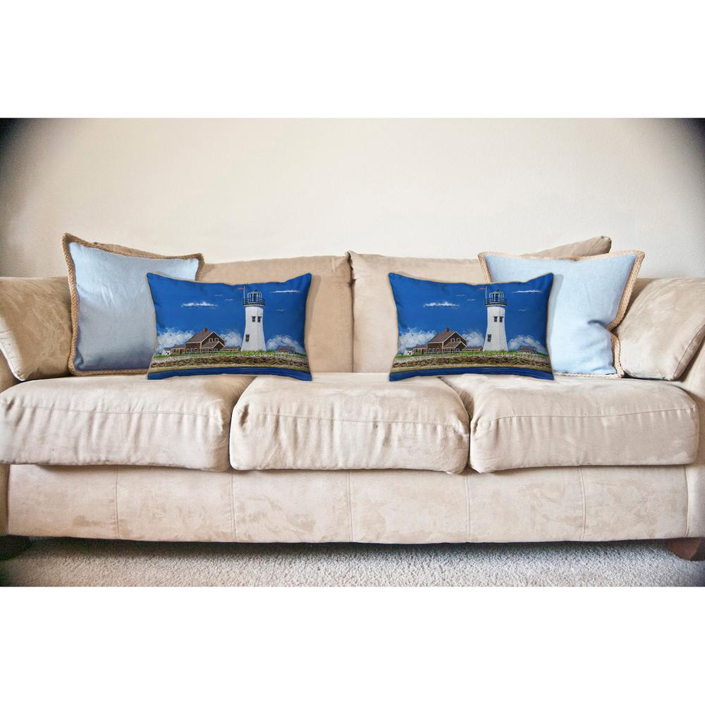 Scituate MA Lighthouse Large Indoor/Outdoor Pillow 16x20. Picture 3