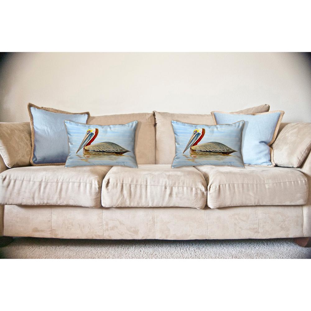 Summer Pelican Large Pillow 16x20. Picture 3