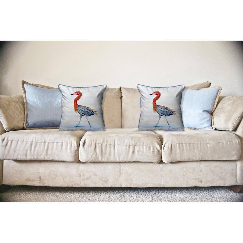 Reddish Egret Large Pillow 16x20. Picture 3