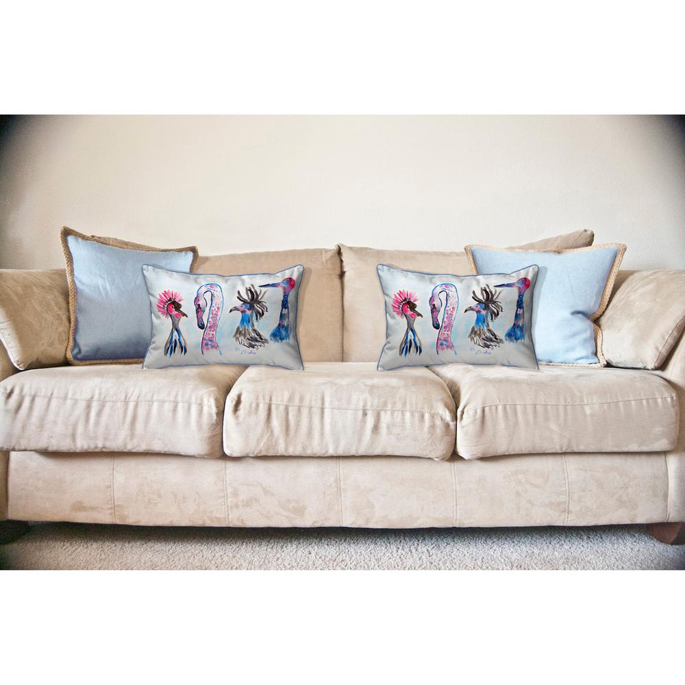 Loony Birds Large Pillow 16x20. Picture 3