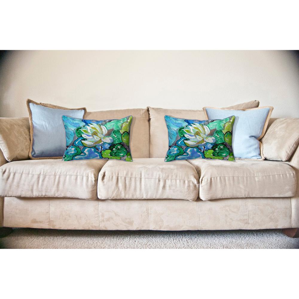 White Lily Large Pillow 16x20. Picture 3