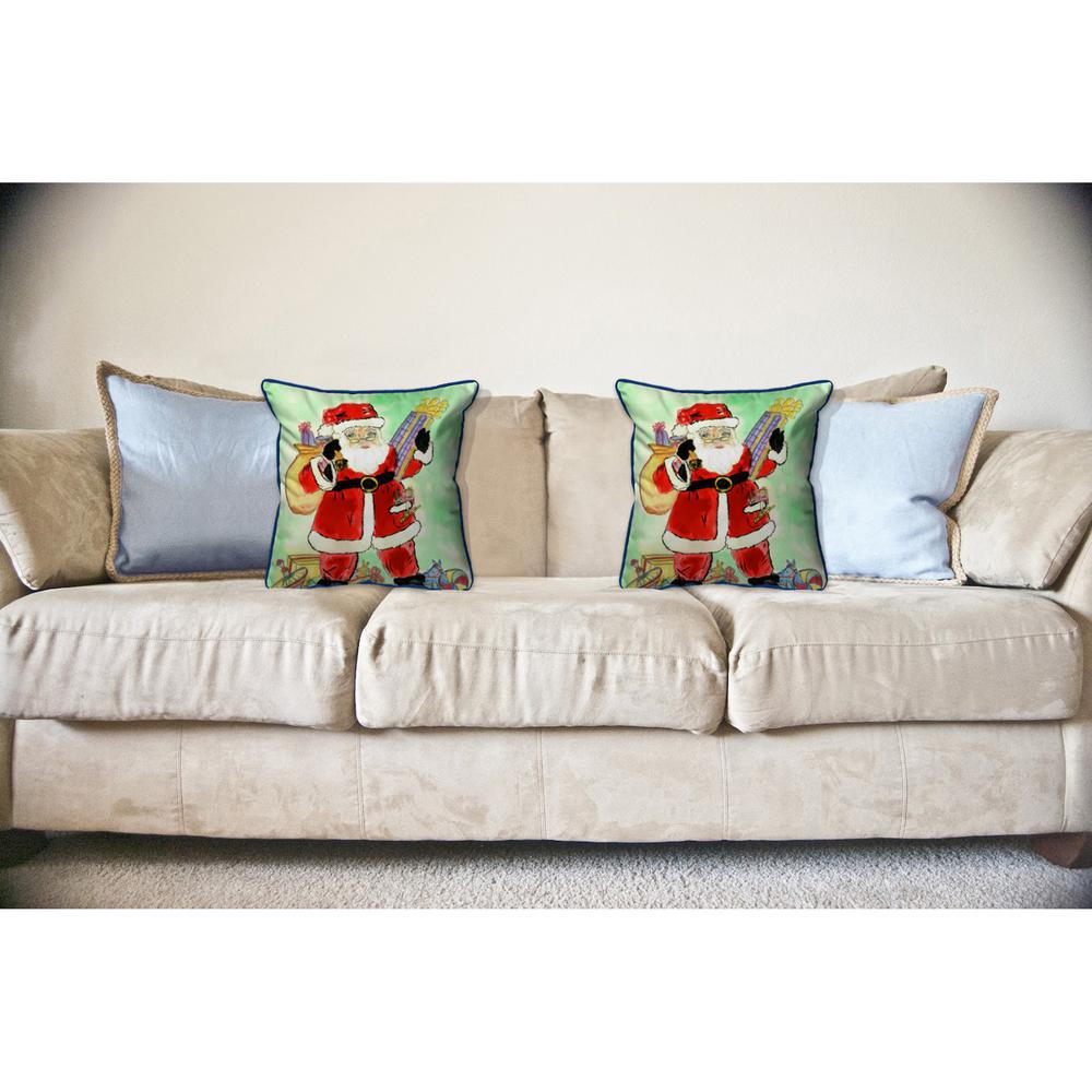 Santa Large Indoor/Outdoor Pillow 18x18. Picture 3