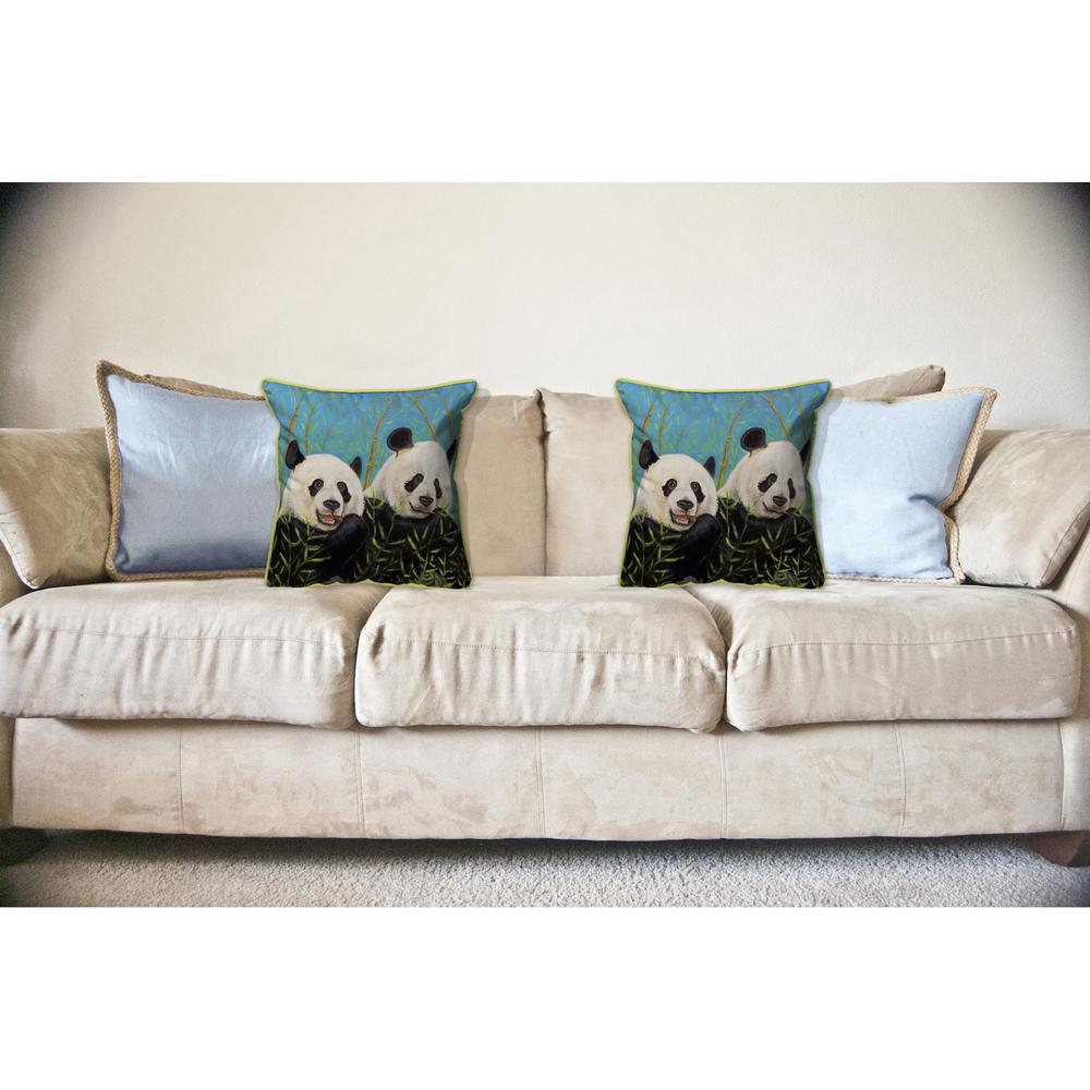 Pandas Large Indoor/Outdoor Pillow 18x18. Picture 3