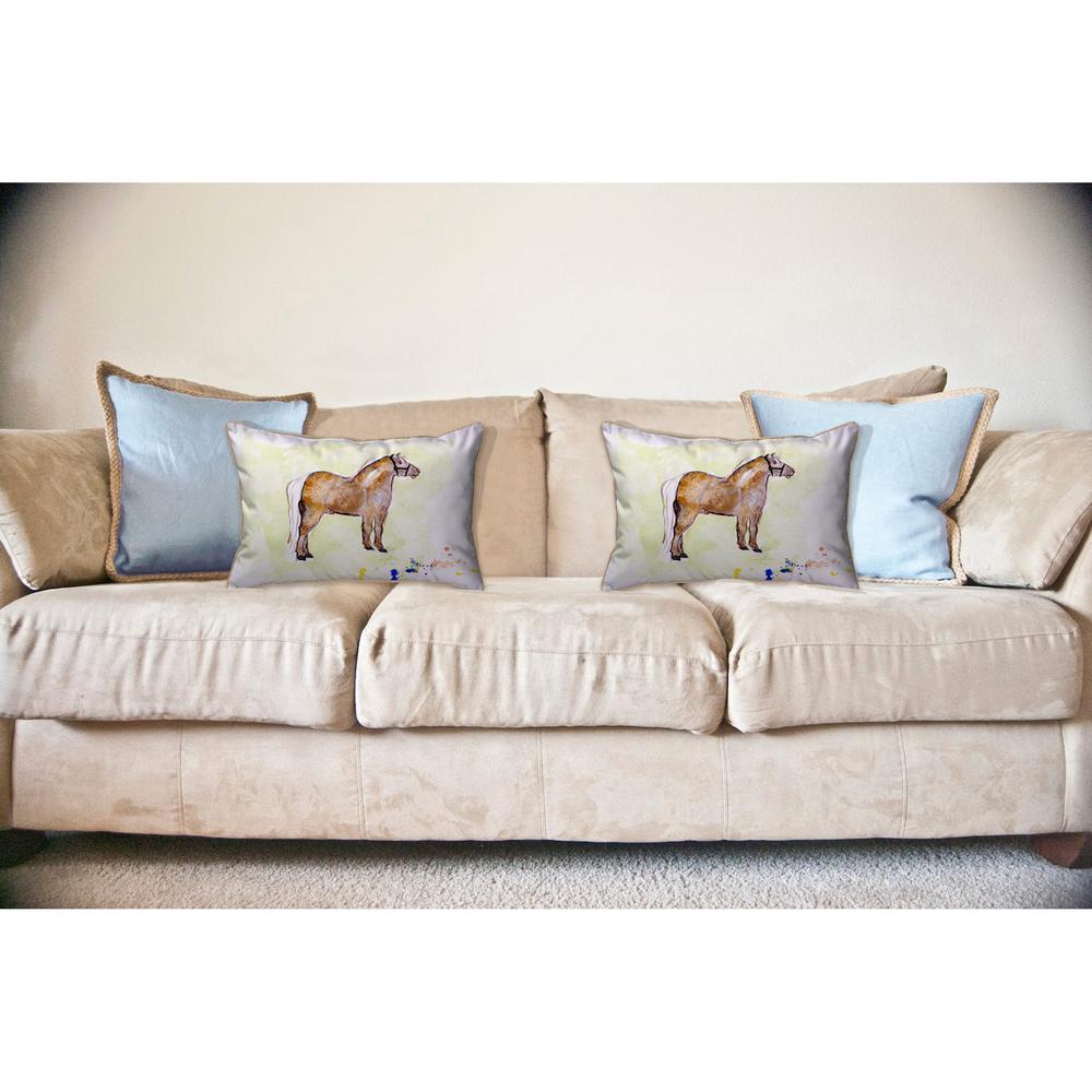 Shetland Pony Large Indoor/Outdoor Pillow 16x20. Picture 3
