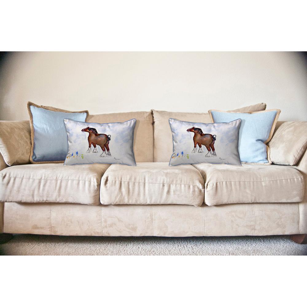 Clydesdale Large Indoor/Outdoor Pillow 16x20. Picture 3