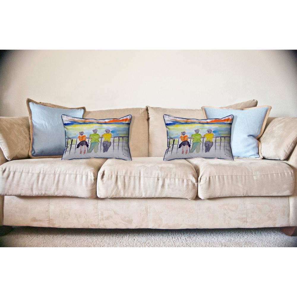 Ladies Looking Large Indoor/Outdoor Pillow 16x20. Picture 3