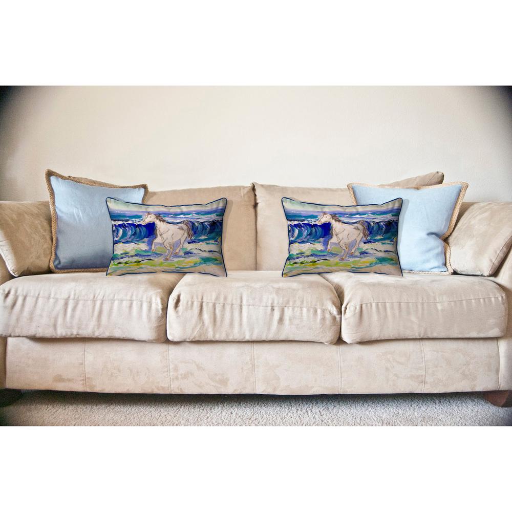 Horse & Surf Large Indoor/Outdoor Pillow 16x20. Picture 3